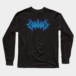 God is Love death metal design (blue) Long Sleeve T-Shirt